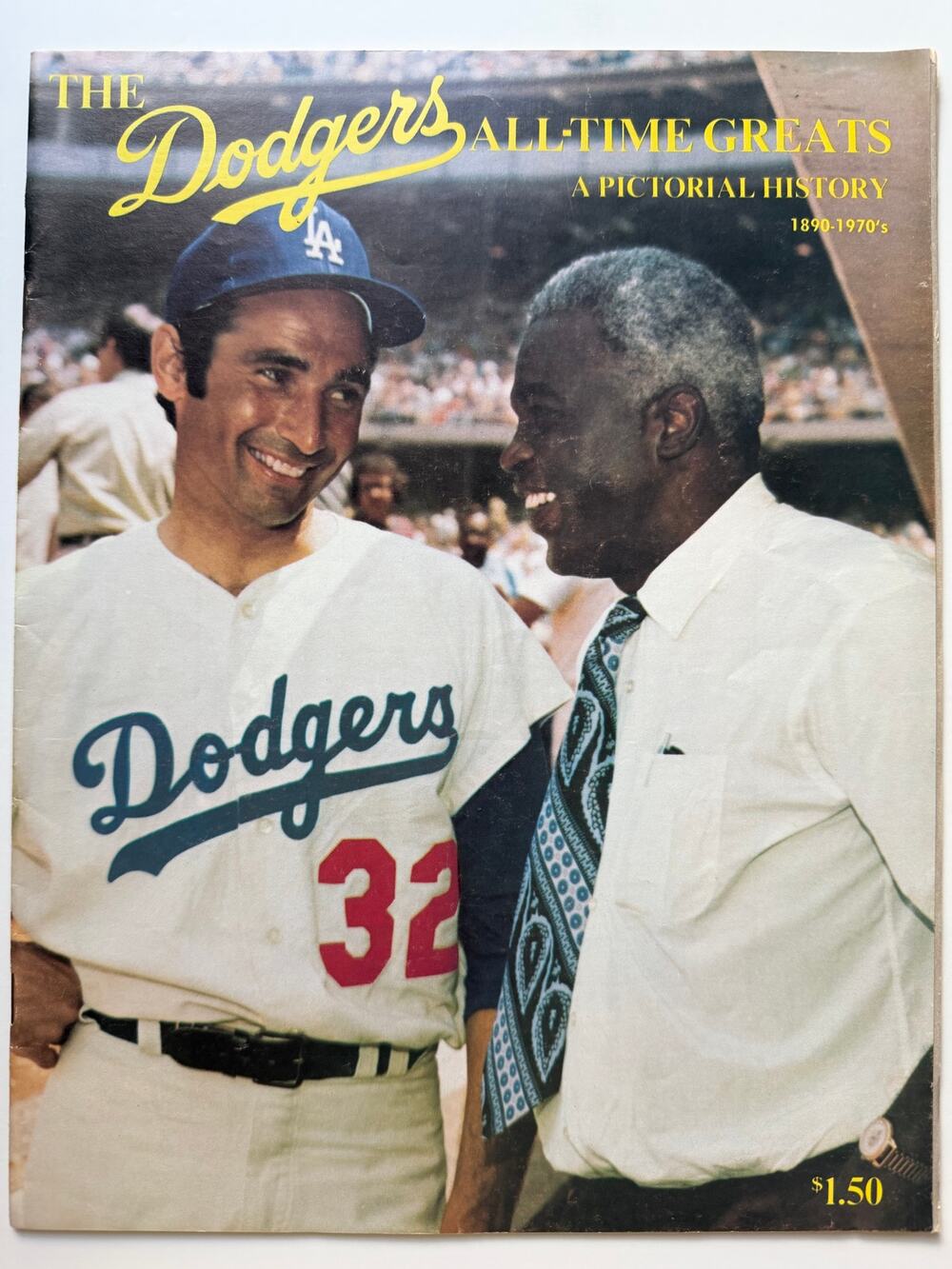 1973 Dodgers All Time Greats Sandy Koufax Jackie Robinson Magazine Baseball